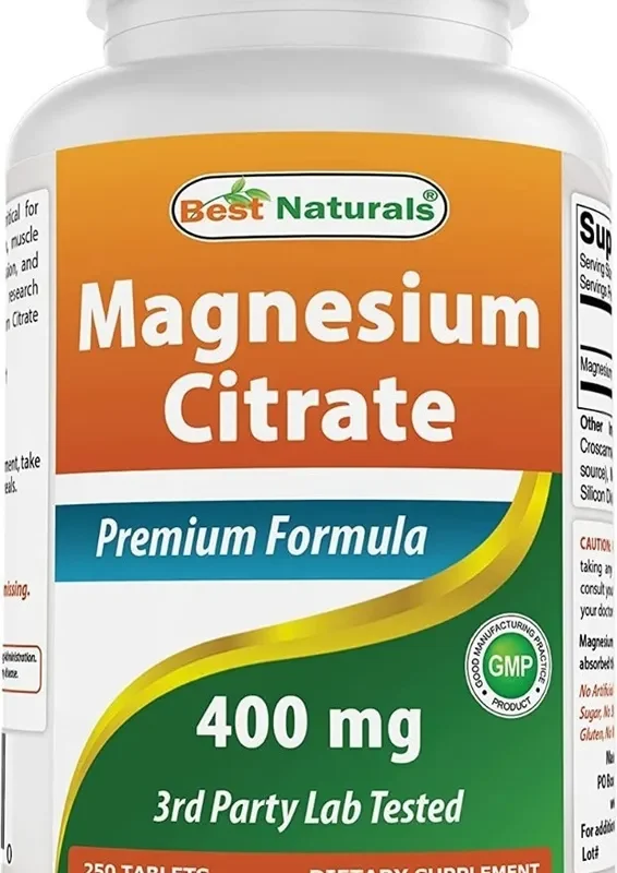 citrato de magnesio 400mg 250 tabletas best naturals