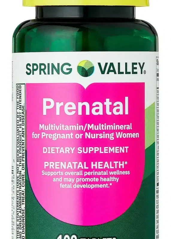 multivitaminas prenatal 100 tabletas spring valley