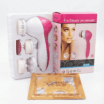 masajeador y limpiador facial electrico 5 en 1 + parches de colágeno