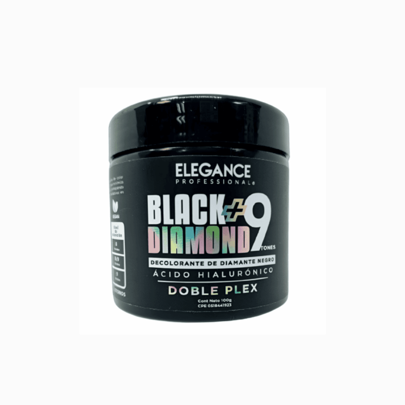 polvo decolorante elegance black diamond doble plex 100g
