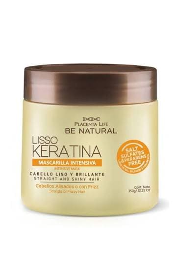 mascarilla lisso keratina be natural es un tratamiento intensivo que repara la fibra capilar, elimina el frizz y prolonga el alisado, aportando suavidad y brillo profundo