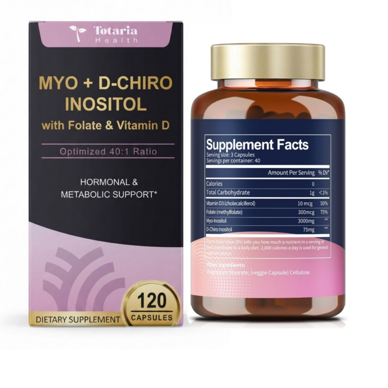 myo + d chiro inositol totaria health 120 capsulas