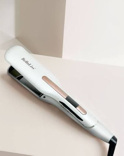 plancha de cabello bellalisss white gold delgada