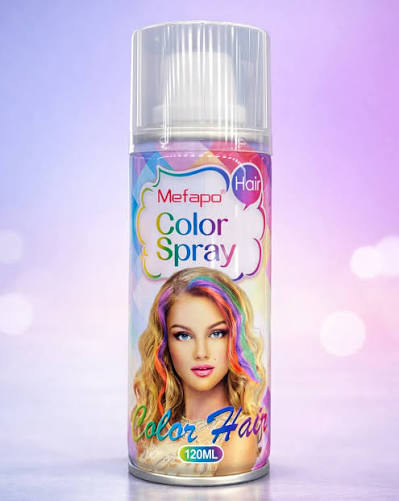 spray para el cabello de color lavable