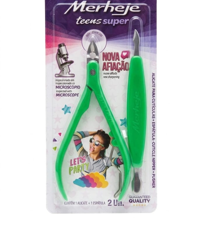 set de manicura merheje teens super alicate y espátula