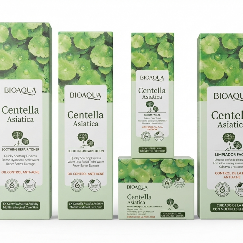 kit facial bioaqua 5 pasos centella asiatica skincare