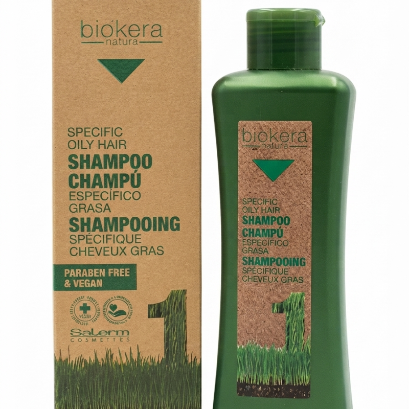 Champú Para Cabello Graso Biokera Natura Vegano 300ml