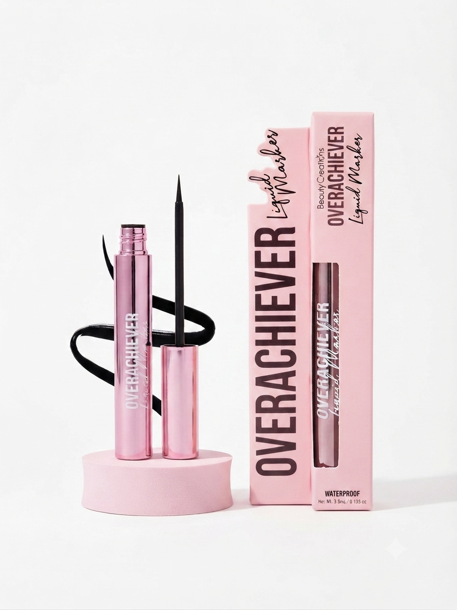 delineador líquido overachiever liquid marker beauty creations
