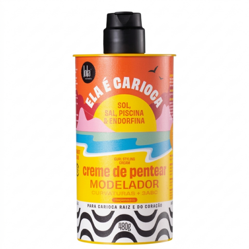 crema para peinar rizos vegana lola cosmetics ela É carioca 480g definición 3abc