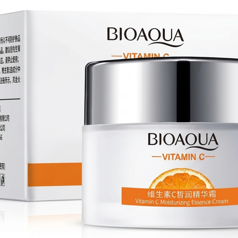 crema facial bioaqua vitamina c hidratante iluminadora 50g