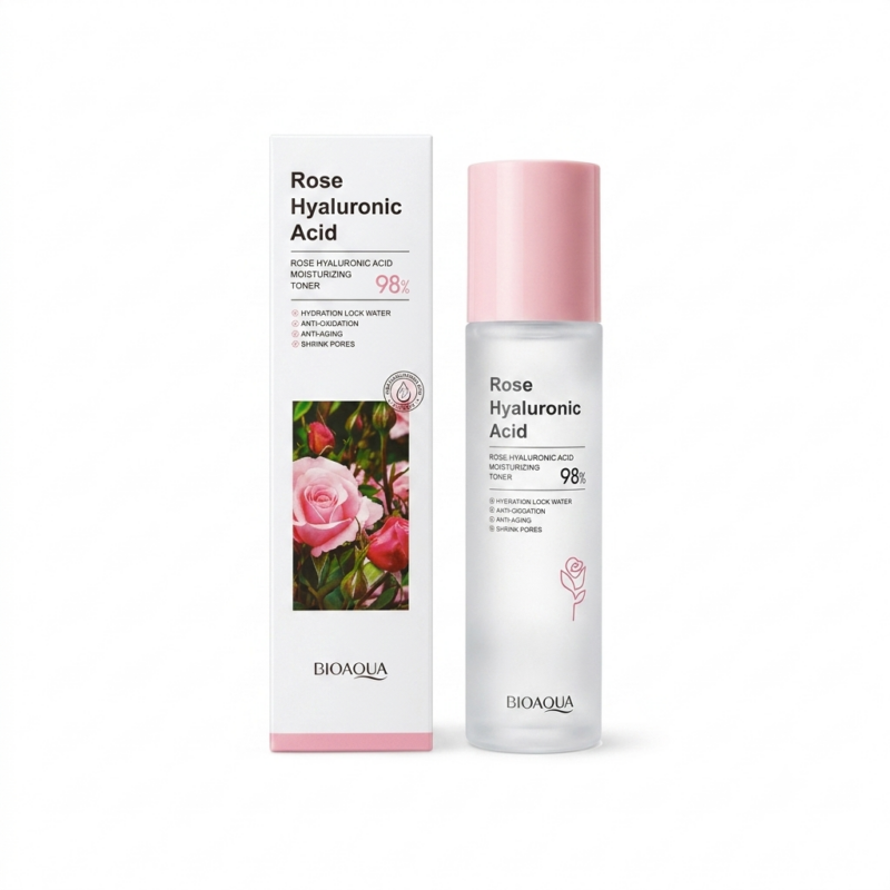 tónico facial bioaqua rosas y Ácido hialurónico hidratante 100ml