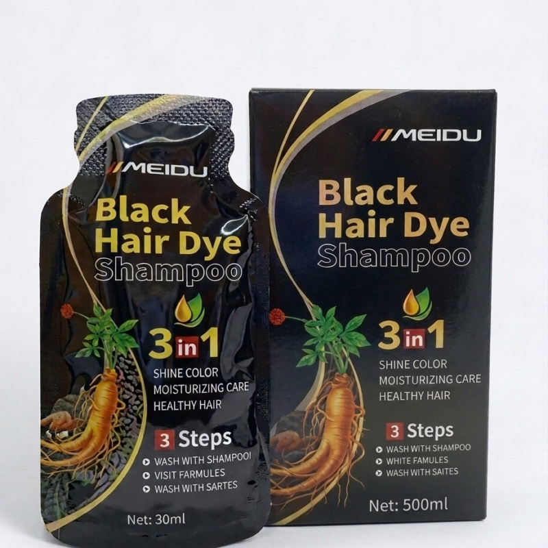 sobre shampoo tinte meidu black (negro) 30 ml