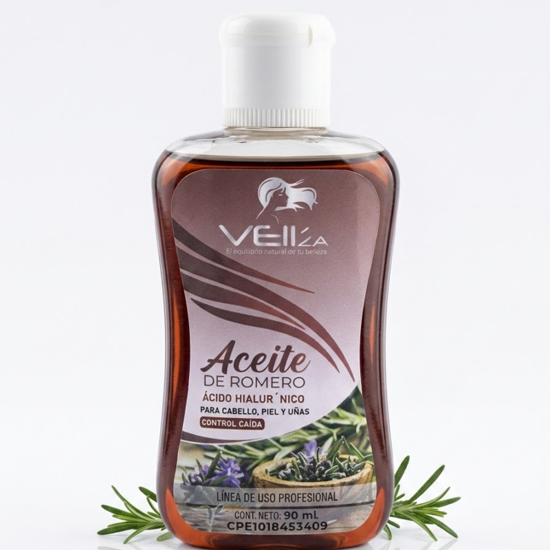 Aceite de Romero con Ácido Hialurónico Control Caida Uñas Piel Veiiza 90 ml