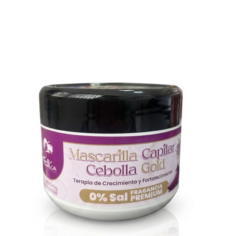 Mascarilla Capilar Cebolla Gold Veiiza Crecimiento y Fortalecimiento Sin Sal 240 ml